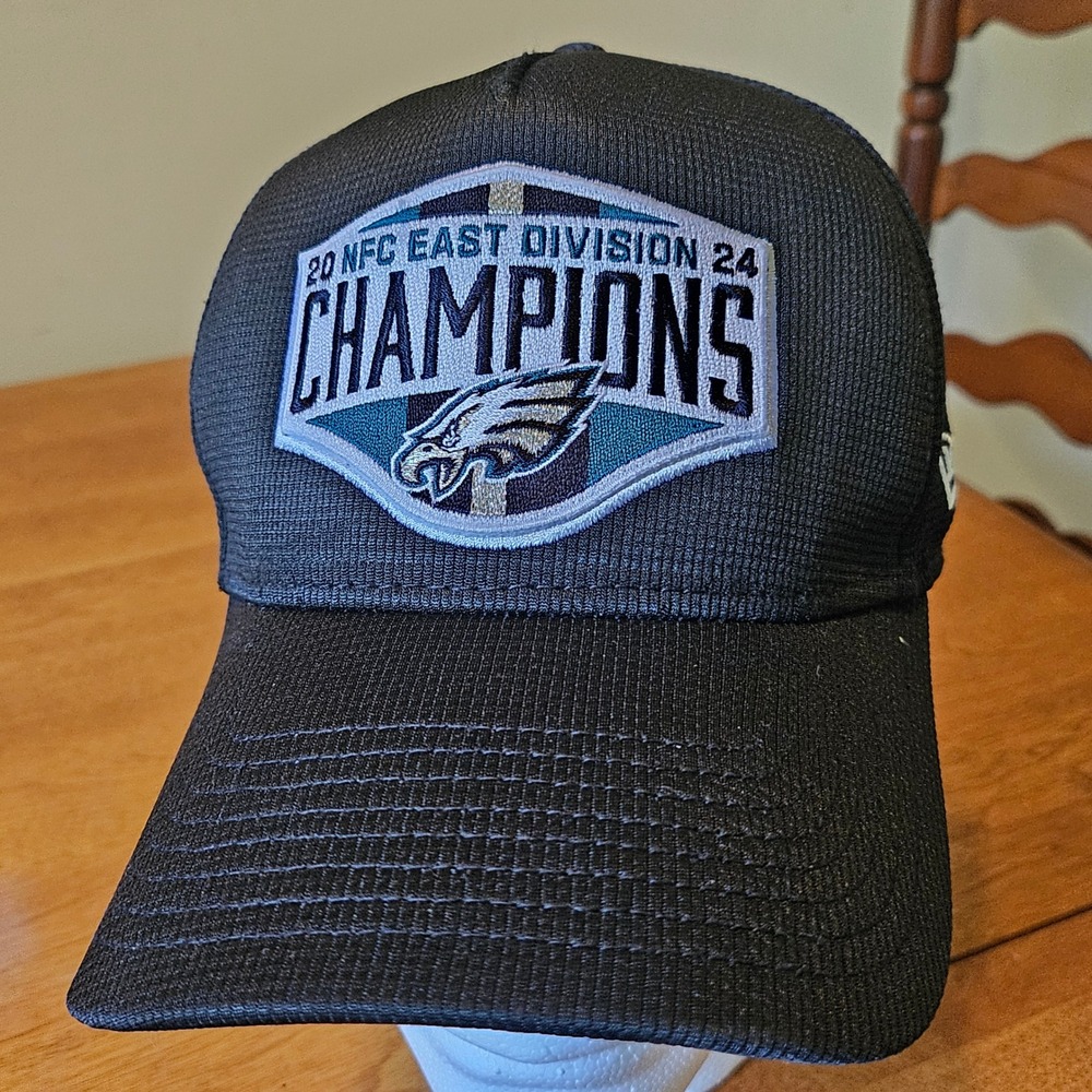 New Era Philadelphia Eagles 2024 NFC‎ East Champions 9FORTY Snapback Hat Black